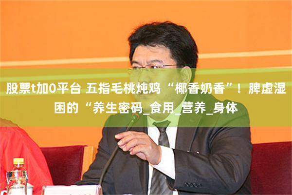 股票t加0平台 五指毛桃炖鸡 “椰香奶香”！脾虚湿困的 “养生密码_食用_营养_身体