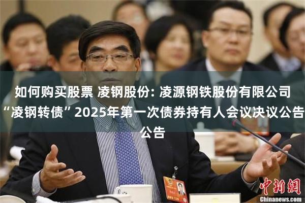 如何购买股票 凌钢股份: 凌源钢铁股份有限公司“凌钢转债”2025年第一次债券持有人会议决议公告